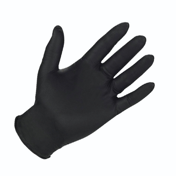 Heavy Duty Black Nitrile Disposable Gloves Trichem Scotland